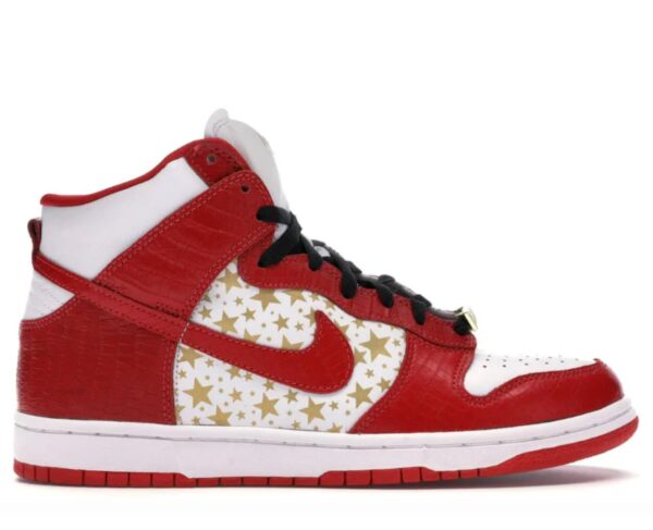 Nike Dunk High Pro SB Supreme Red Stars ( NO BOX)